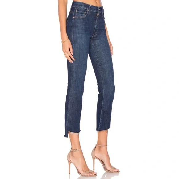 Mother Denim Insider Crop Step Fray Jeans in Clean Sweep Size 27 - Picture 3 of 7